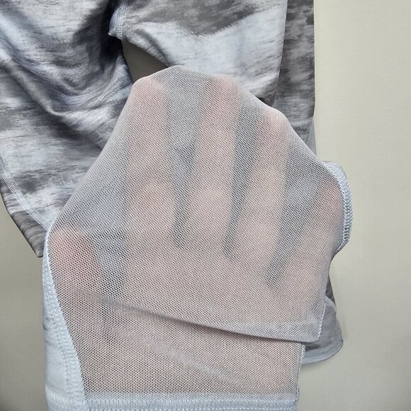 Under Armour Heatgear Compression Ankle Leggings Womens Large Gray Marble Vented - Picture 4 of 10